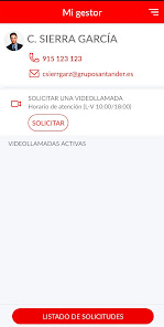 Screenshot 2 Banco Santander Videollamada android