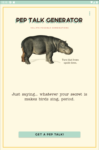 Unofficial Pep Talk Generator Screen 3
