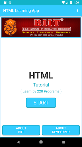Android application HTML Training App-220 Programs screenshort