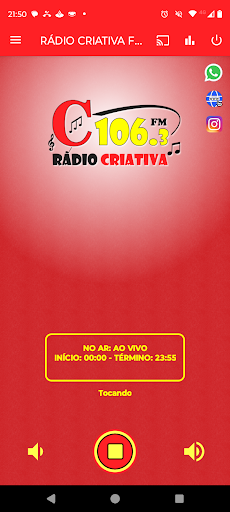 Android application RÁDIO CRIATIVA FM 106,3 screenshort