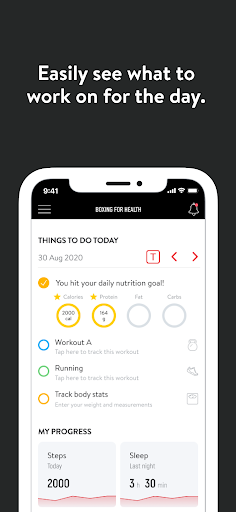 Boxing for Health Online Screen 2