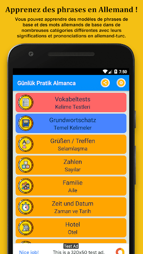 Aperçu de l'application