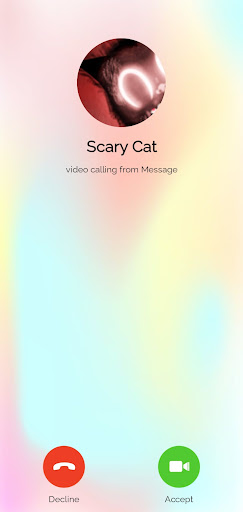 Scary Cartoon Cat fake v call