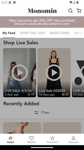 Android application Monomin screenshort