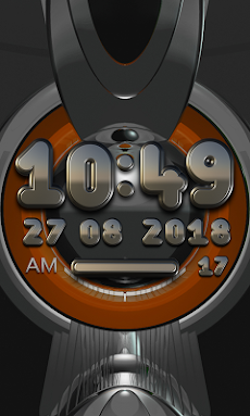 SUNSET Digital Clock Widget orangeのおすすめ画像2