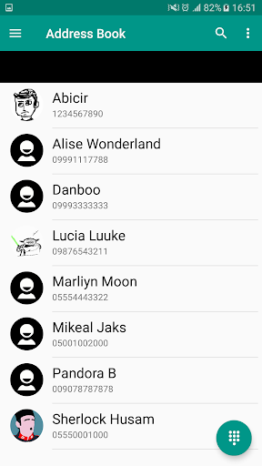 Android application Address Book and Contacts Pro screenshort