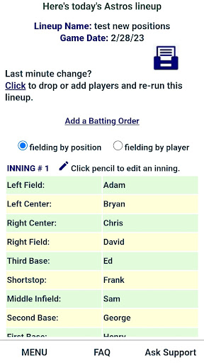 Baseball Fielding Rotation App Screenshot 3 - AppWisp.com