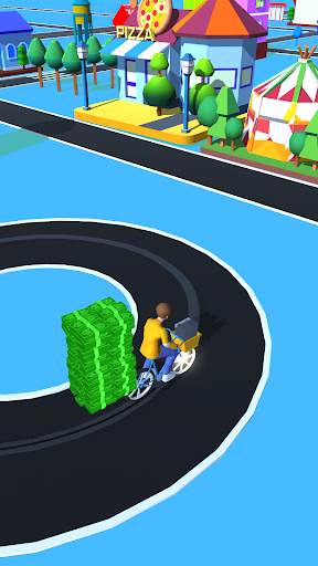 Paper Delivery Bicycle Rush 3d Screen 2