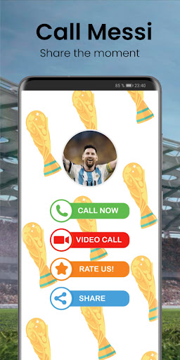 Android application Lionel Messi video call screenshort