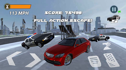 Mercedes Escape Police Car Chase Cop 3D apktreat screenshots 2