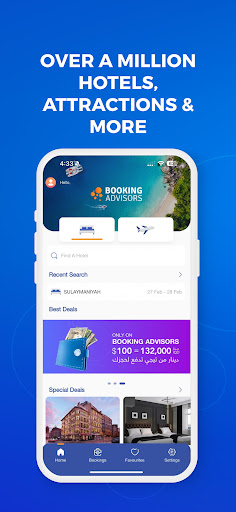 Android application Booking Advisors screenshort