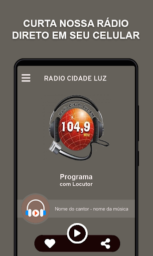 Android application Rádio Cidade Luz screenshort