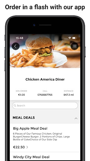 Android application Chicken America Diner Kildare screenshort