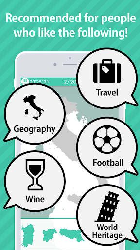 E. Learning Italy Map Puzzle Screen 2