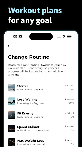 Screenshot of Rowing Machine Workouts