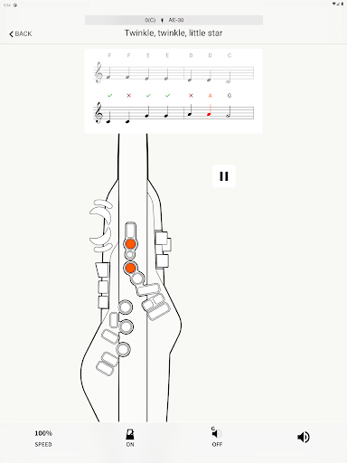 Screenshot of Aerophone Lesson