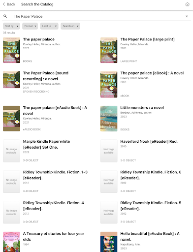 Screenshot of Delaware County Libraries