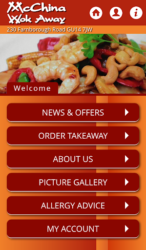 Android application McChina Wok Away Farnborough screenshort