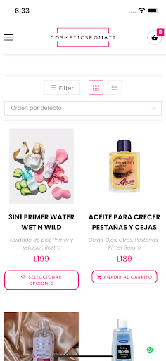 Cosmetics Romatt Screen 2