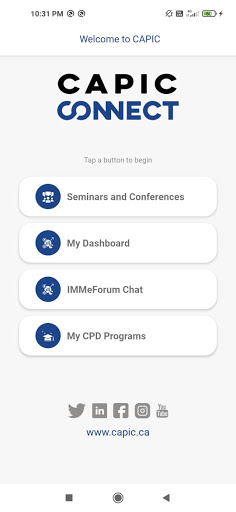 Android application Capic Connect screenshort