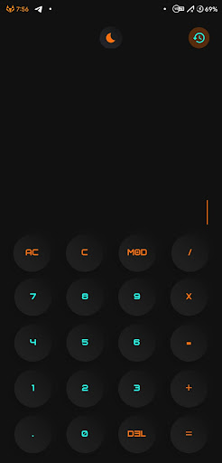 Android application calculator screenshort