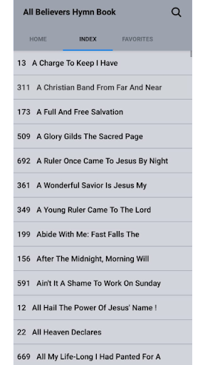 Android application All Believers Hymn Book screenshort