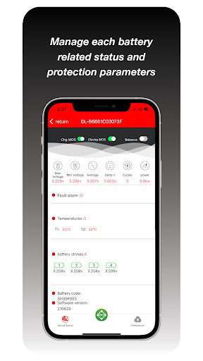 Android application SBT SMART BMS screenshort