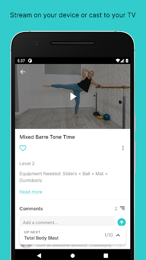 Pilates Barre OnDemand Screen 3