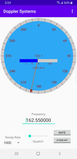 Android application Doppler Systems RDF User Inter screenshort