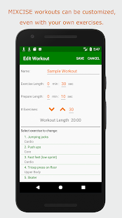 MIXCISE - custom workouts and exercises