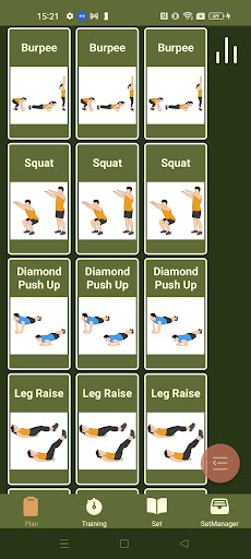 Android application Fitness Coach: HIIT screenshort