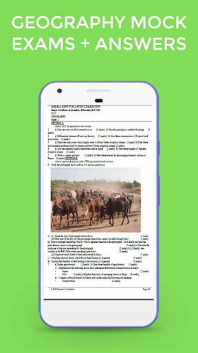 Android application Geography Mock Papers +Answers screenshort