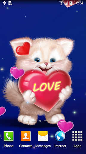 Android application Cute Cat Live Wallpaper screenshort
