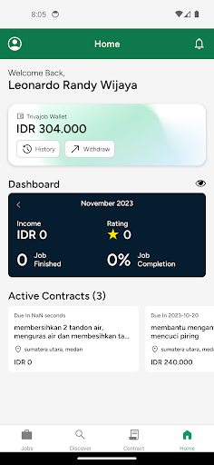 Trivajob Screen 2