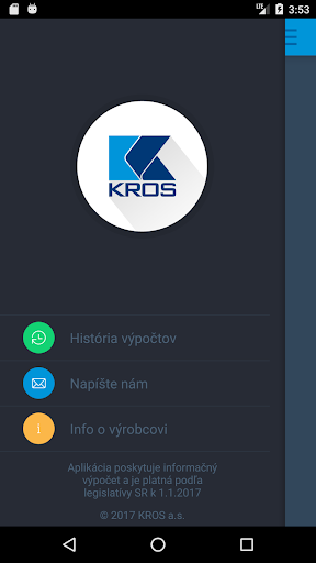 KROS Mzdová kalkulačka Screen 2