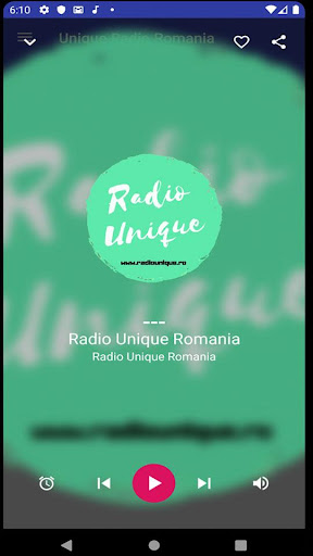 Android application Radio Unique Romania screenshort