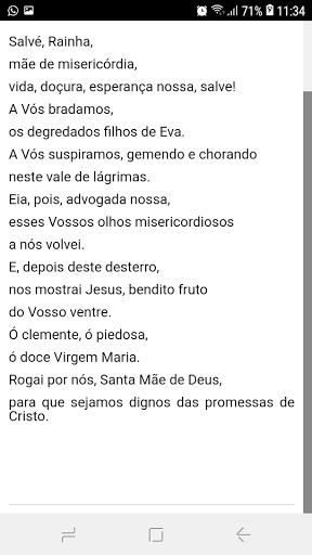 Android application Salve Rainha screenshort