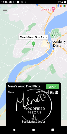 Mena’s Woodfired Pizzas Screen 2