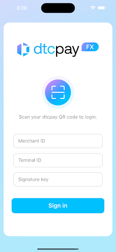 Android application dtcpay FX screenshort