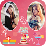 Cover Image of Download Birthday Dual Photo Frames  APK