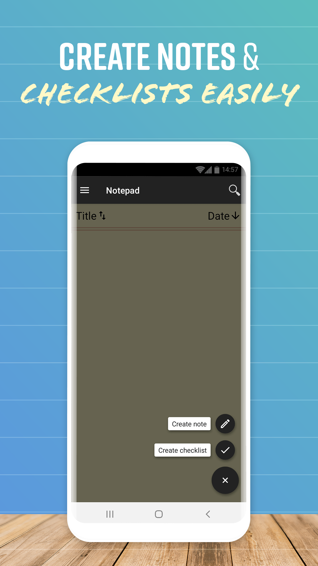 Android application Notepad – Notes and Checklists screenshort
