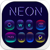 Fluorescent neon Keyboard icon