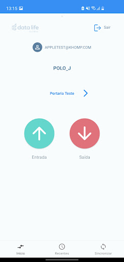 Android application Datalife Controle de Acesso screenshort
