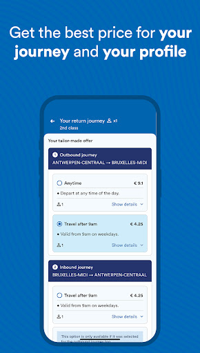 Screenshot of SNCB/NMBS: Timetable & tickets