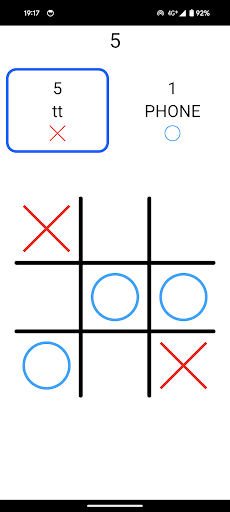 Android application OX - tic tac toe game screenshort