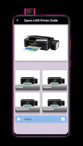 Android application Epson L405 Printer App Guide screenshort