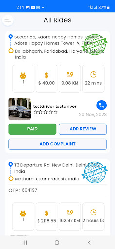 Android application Bharat Ecab screenshort