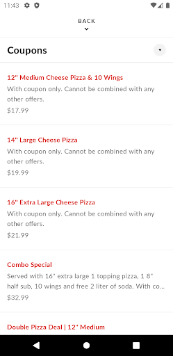 Gateway Pizza & Subs Screen 3