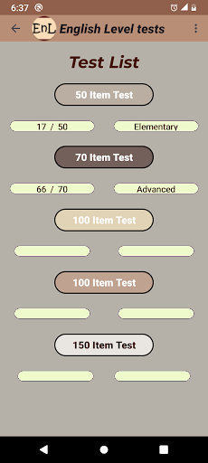 English Level Test Screen 2
