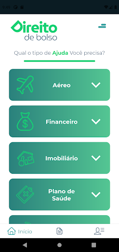 Android application Direito de Bolso screenshort
